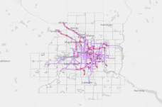 Regional Bicycle transportation network interactive map