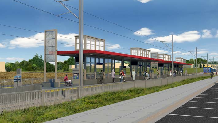 Golden Triangle station design rendering