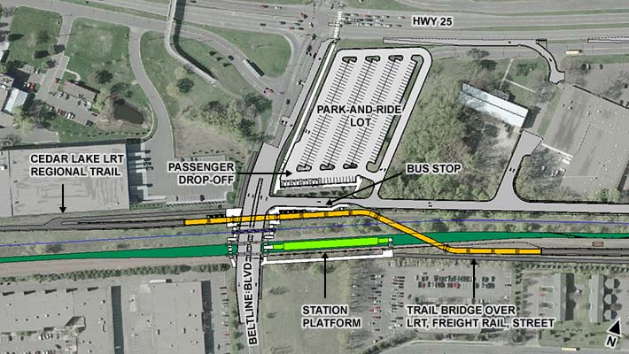 Station design plan view