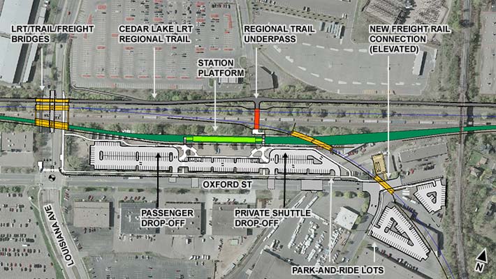 Station design plan view