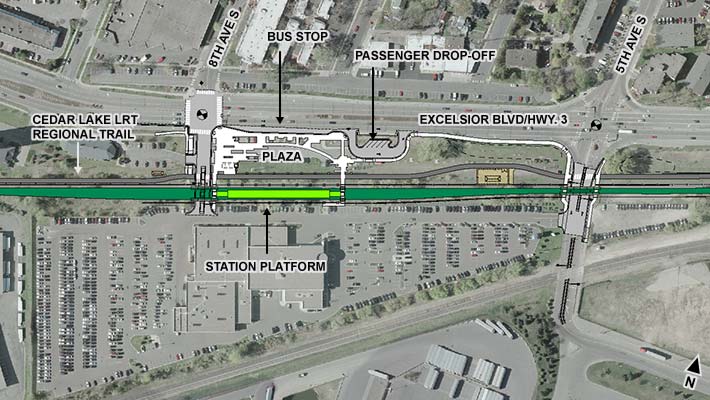 Station design plan view